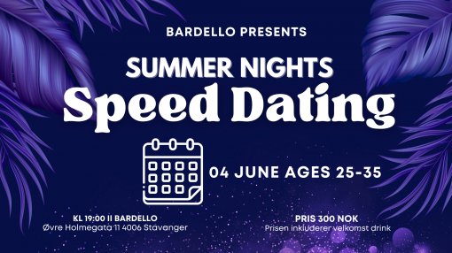 Speed ​​Dating: 04 June 2025 Ages 25-35